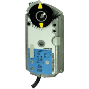 GNP196.1E - Siemens AC/DC 24V 6 Nm spring return damper actuator with 2 aux. switches, 2 sec. running time.