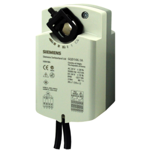 GQD121.1A - Siemens AC 24/DC 24V, 2-position, 2 N/m spring return rotary damper actuator, 30s opening, 15s closing on the spring.