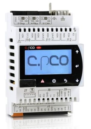 P+D000NH1DEF0 - Carel cPCO MINI High Din Rail mounted LCD Display, USB, NFC, ExV,BMS,FB, CAN 