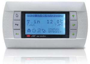 PGD1000WZ0- Carel pCO Graphic Display, pGD1 Display, 132x64 pixels, white backlit, Wall mounting with Buzzer