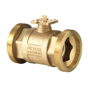 VAG60.40-68 - Siemens 40mm 2-Port externally threaded G 21/4B on/off ball valve. Dezincification resistant hot-pressed brass body with chromium-plated dezincification resistant hot-pressed brass ball, Kvs=68
