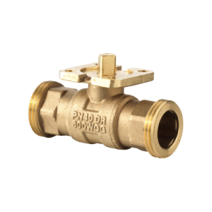 VAG61.15-1 - Siemens 15mm 2-Port externally threaded G 1B characterised ball valve. Brass body with chromium-plated brass ball, Kvs=1